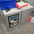 Steelcase 36 in. Pewter w/ White Top 2 Door Storage Cabinet